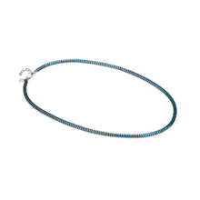 Load image into Gallery viewer, B-YOND NECKLACE 028953/016  S/STEEL WASHER LINK BLUE IRIDESCENT PVD CHAIN
