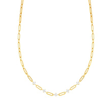 Load image into Gallery viewer, CHAINS OF STYLE NECKLACE GOLD PVD CZ 029401/012
