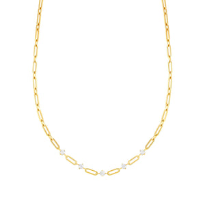 CHAINS OF STYLE NECKLACE GOLD PVD CZ 029401/012