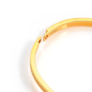 PRETTY BANGLES 029503/006 THICK GOLD HEARTS WITH CZ