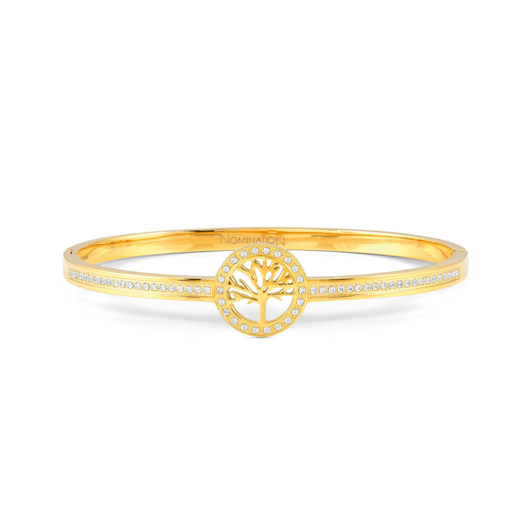 PRETTY BANGLES 029501/02/030 GOLD TREE OF LIFE WITH CZ