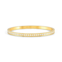 Load image into Gallery viewer, PRETTY BANGLES 029505/06/020 GOLD WITH WHITE CZ
