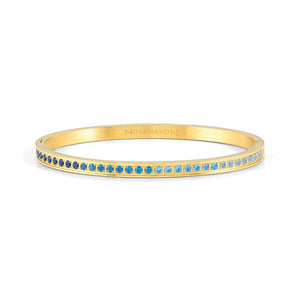 PRETTY BANGLES 029505/06/022 GOLD WITH GRADIENT BLUE CZ