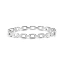 Load image into Gallery viewer, PRETTY BANGLES 029509/001 SILVER CHAIN STYLE WITH WHITE CZ
