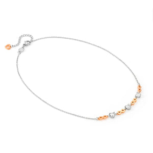 PRINCIPESSINA NECKLACE 029601/024 ROSE GOLD INFINITY WITH CZ HEARTS