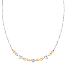Load image into Gallery viewer, PRINCIPESSINA NECKLACE 029601/024 ROSE GOLD INFINITY WITH CZ HEARTS
