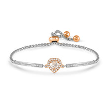 Load image into Gallery viewer, ROYAL DREAM BRACELET WITH CZ 029801/031 ROSE GOLD HEART
