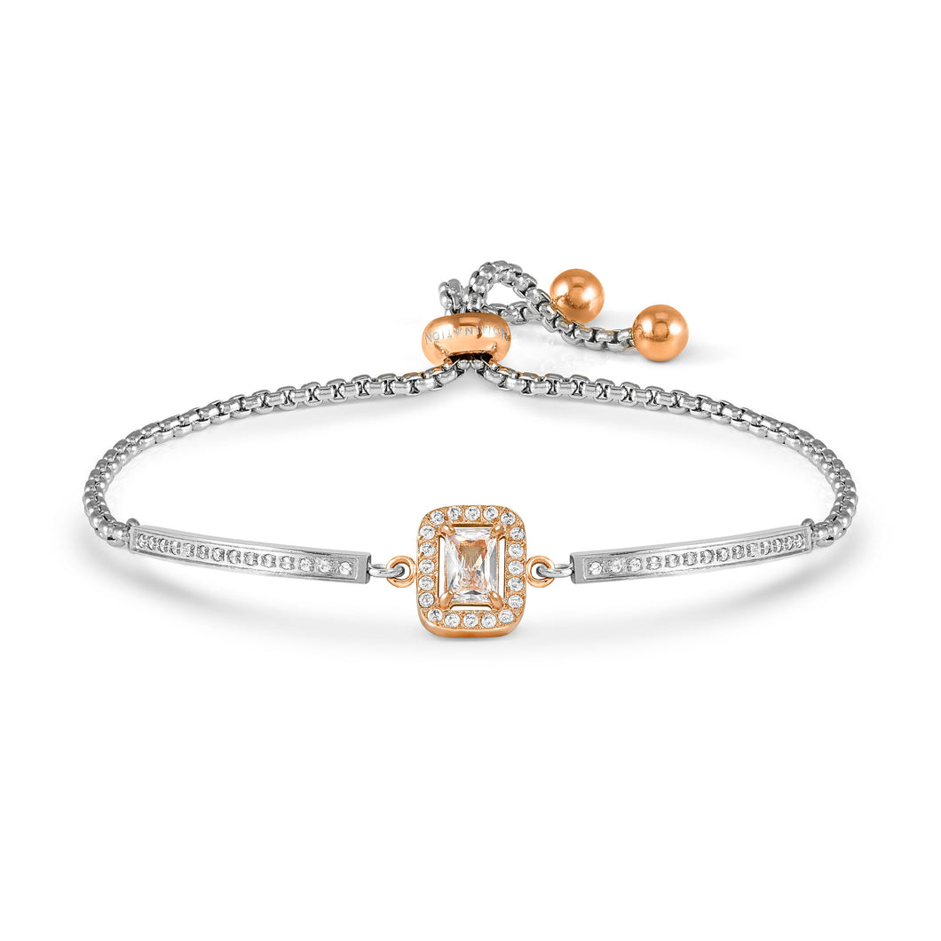 ROYAL DREAM BRACELET WITH CZ 029801/037 ROSE GOLD RECTANGLE