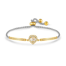 Load image into Gallery viewer, ROYAL DREAM BRACELET WITH CZ 029802/031 GOLD HEART
