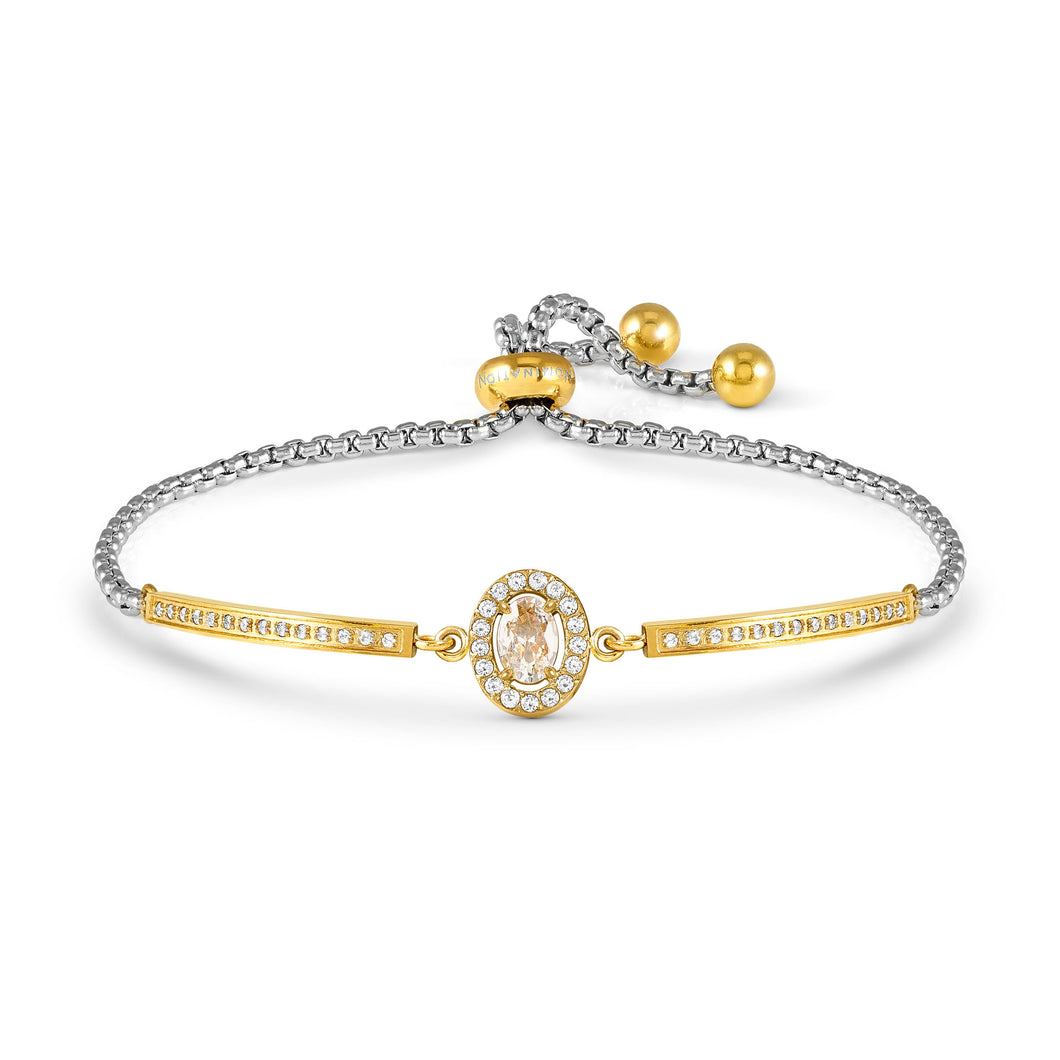 ROYAL DREAM BRACELET WITH CZ 029802/038 GOLD OVAL