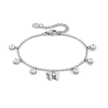 Load image into Gallery viewer, MYSOPHIE BRACELET 029900/010 BUTTERFLY &amp; CZ PENDANTS
