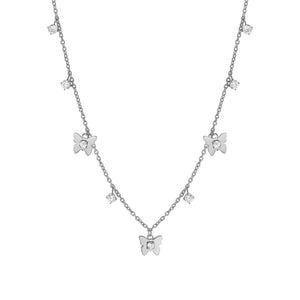 MYSOPHIE NECKLACE 029902/010 BUTTERFLIES & CZ PENDANTS