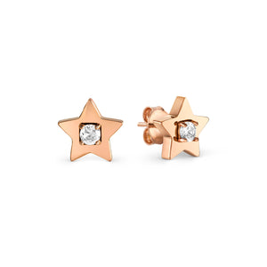 MYSOPHIE EARRINGS 029907/023 ROSE GOLD STAR CZ STUDS