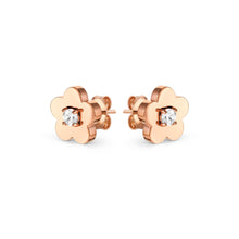 Load image into Gallery viewer, MYSOPHIE EARRINGS 029907/059 ROSE GOLD FLOWER CZ STUDS
