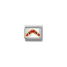 Load image into Gallery viewer, COMPOSABLE CLASSIC LINK 030203/51 BOOMERANG IN 18K GOLD &amp; ENAMEL

