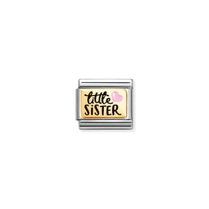 COMPOSABLE CLASSIC LINK 030289/06 LITTLE SISTER IN 18K GOLD AND ENAMEL