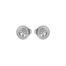 Load image into Gallery viewer, SOFFIO D&#39;AMORE EARRINGS 134002/017 TREE OF LIFE WITH CZ
