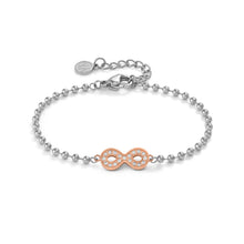 Load image into Gallery viewer, SOFFIO D&#39;AMORE BRACELET 134003/024 ROSE GOLD INFINITY WITH CZ
