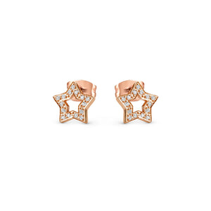 SOFFIO D'AMORE EARRINGS 134005/023 ROSE GOLD STAR WITH CZ