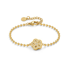 Load image into Gallery viewer, SOFFIO D&#39;AMORE BRACELET 134006/059 GOLD FLOWER WITH CZ
