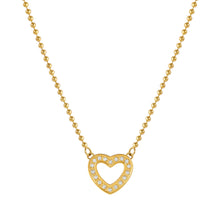 Load image into Gallery viewer, SOFFIO D&#39;AMORE NECKLACE 134007/022 GOLD CZ HEART PENDANT
