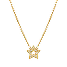 Load image into Gallery viewer, SOFFIO D&#39;AMORE NECKLACE 134007/023 GOLD CZ STAR PENDANT
