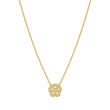 Load image into Gallery viewer, SOFFIO D&#39;AMORE NECKLACE 134007/059 GOLD CZ FLOWER PENDANT
