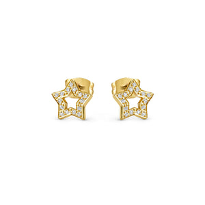 SOFFIO D'AMORE EARRINGS 134008/023 GOLD STAR WITH CZ