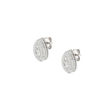 Load image into Gallery viewer, DOMINA STUD EARRINGS SILVER WITH WHITE PAVÉ CZ TEAR DROP 240407/015
