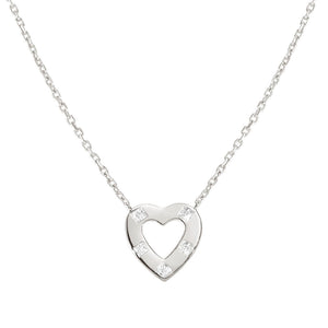 CARISMATICA NECKLACE 240903/033 SILVER HEART WITH CZ