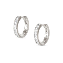 Load image into Gallery viewer, CARISMATICA EARRINGS 240906/031 SILVER HOOPS WITH CZ
