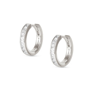 CARISMATICA EARRINGS 240906/031 SILVER HOOPS WITH CZ