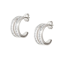 Load image into Gallery viewer, CARISMATICA EARRINGS 240907/031 SILVER WITH CZ
