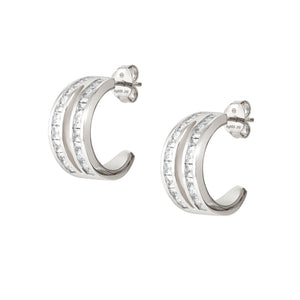 CARISMATICA EARRINGS 240907/031 SILVER WITH CZ