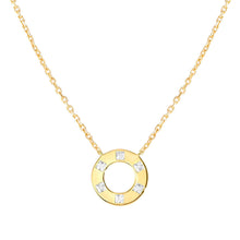 Load image into Gallery viewer, CARISMATICA NECKLACE 240911/019 GOLD CIRCLE WITH CZ
