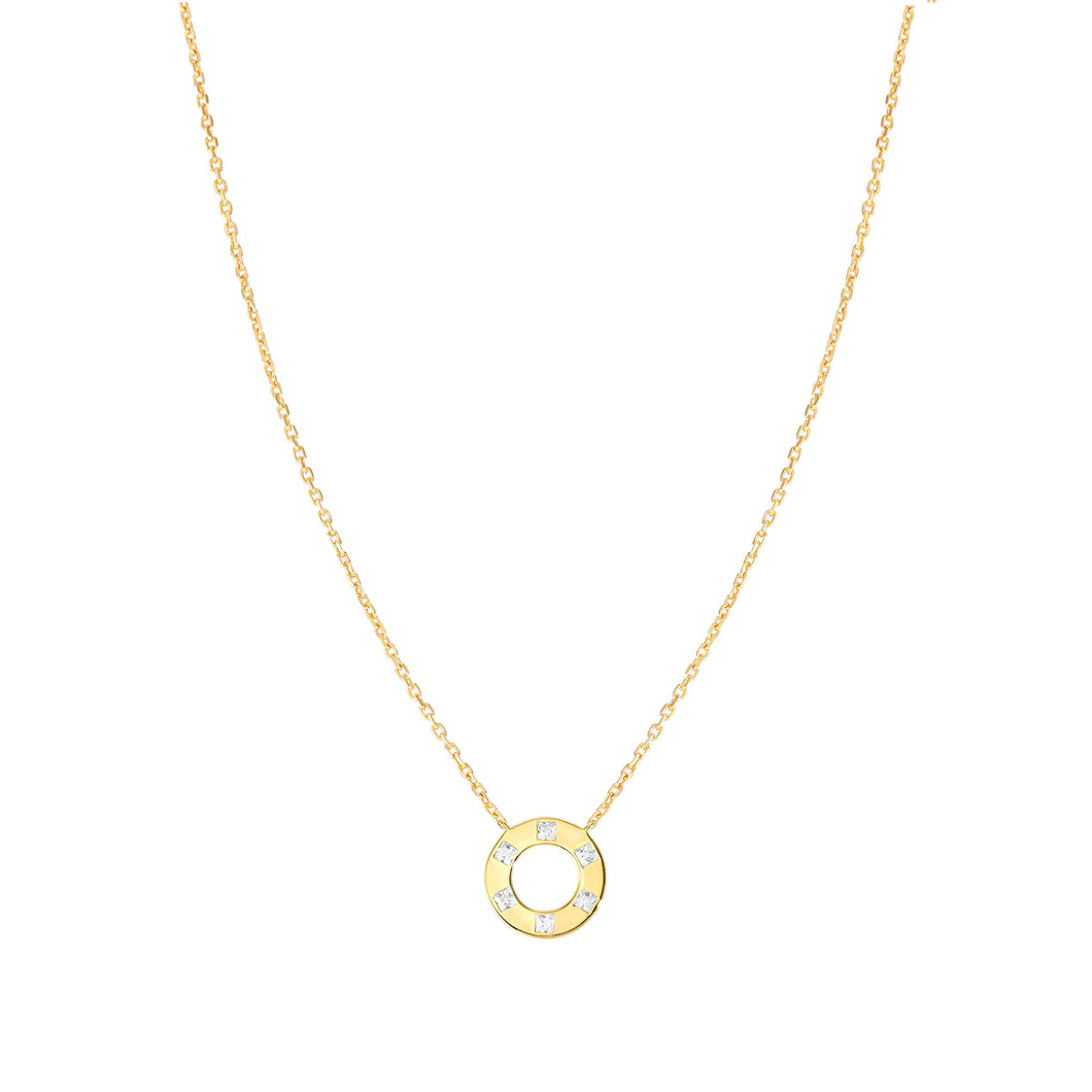 CARISMATICA NECKLACE 240911/019 GOLD CIRCLE WITH CZ