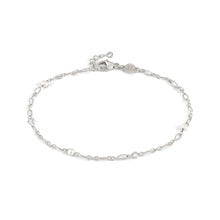Load image into Gallery viewer, ANKLET 241000/007 SILVER CHAIN WITH WHITE PEARLS
