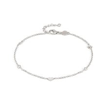 Load image into Gallery viewer, ANKLET 241001/050 SILVER CHAIN WITH MIXED SYMBOLS &amp; CZ
