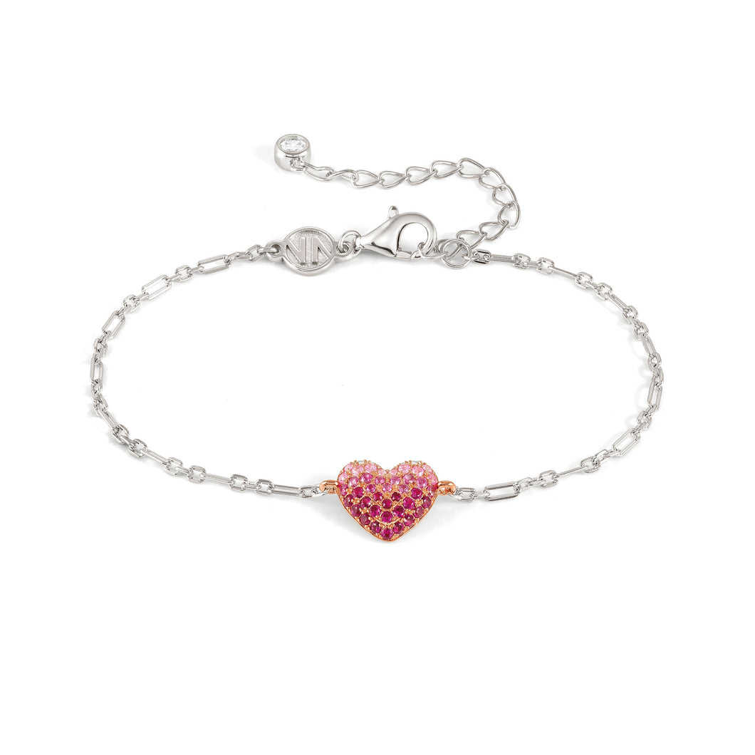 CRYSALIS BRACELET 241102/004 ROSE GOLD HEART WITH CZ