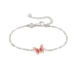 CRYSALIS BRACELET 241102/040 ROSE GOLD BUTTERFLY WITH CZ