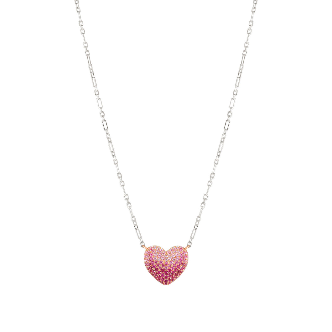 CRYSALIS NECKLACE 241103/004 ROSE GOLD HEART WITH CZ