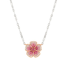 Load image into Gallery viewer, CRYSALIS NECKLACE 241103/010 ROSE GOLD FLOWER WITH CZ
