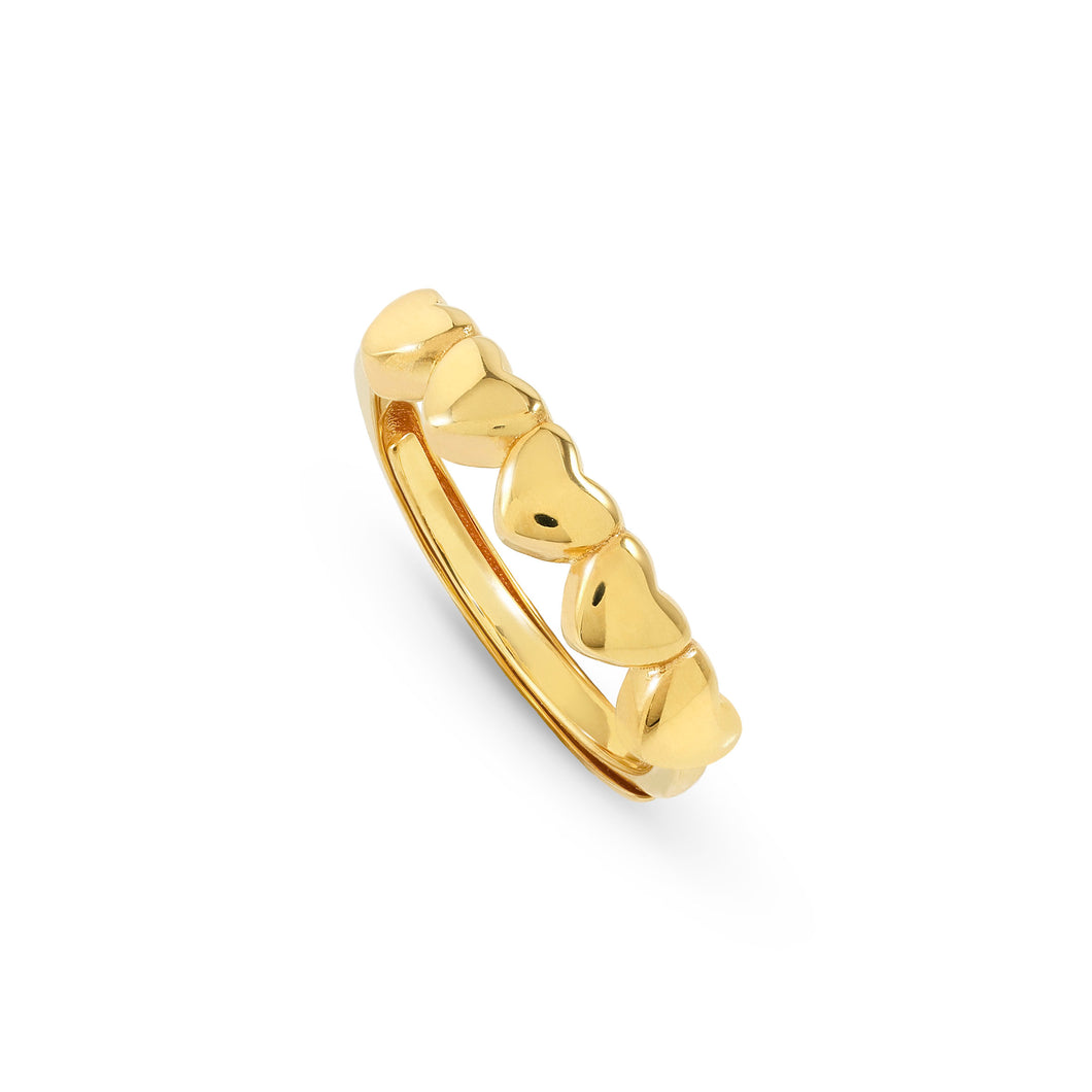 ARMONICA RING 241300/006 GOLD HEARTS