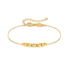 Load image into Gallery viewer, ARMONICA BRACELET 241303/006 GOLD ROW OF HEARTS
