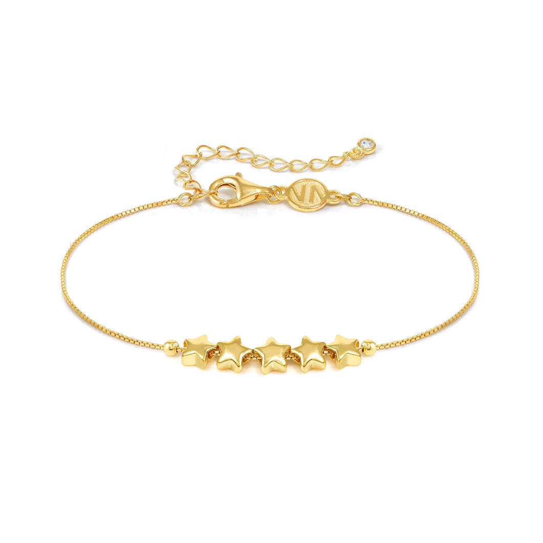 ARMONICA BRACELET 241303/009 GOLD ROW OF STARS