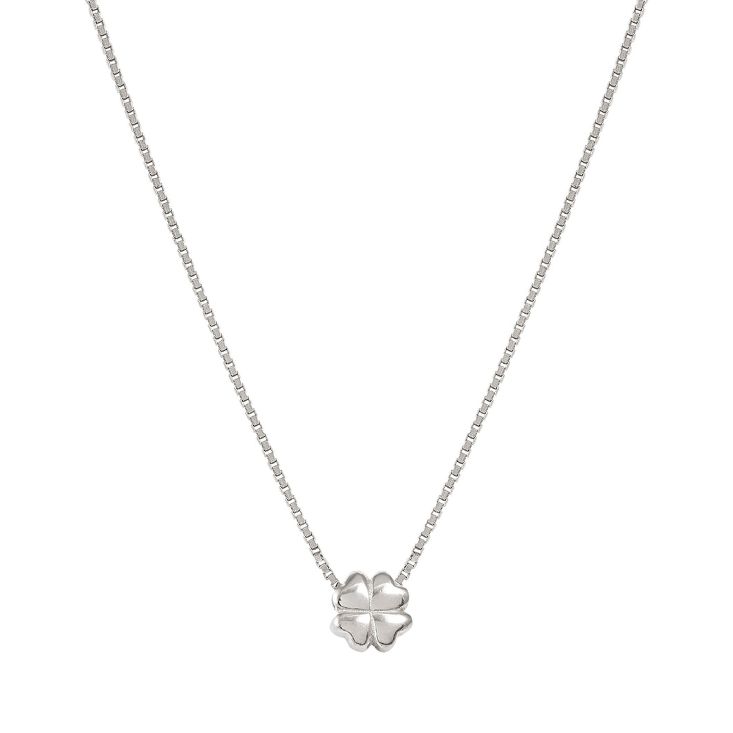 ARMONICA NECKLACE 241304/001 SILVER FOUR LEAF CLOVER PENDANT