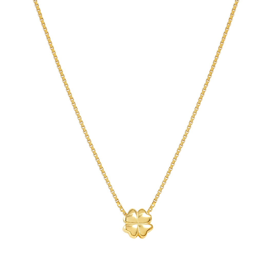 ARMONICA NECKLACE 241304/003 GOLD FOUR LEAF CLOVER PENDANT