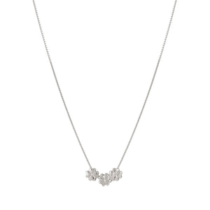 ARMONICA NECKLACE 241305/001 SILVER FOUR LEAF CLOVERS