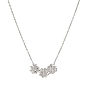 ARMONICA NECKLACE 241305/001 SILVER FOUR LEAF CLOVERS