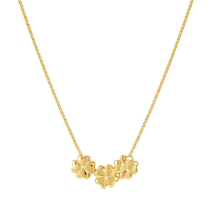 ARMONICA NECKLACE 241305/003 GOLD FOUR LEAF CLOVERS